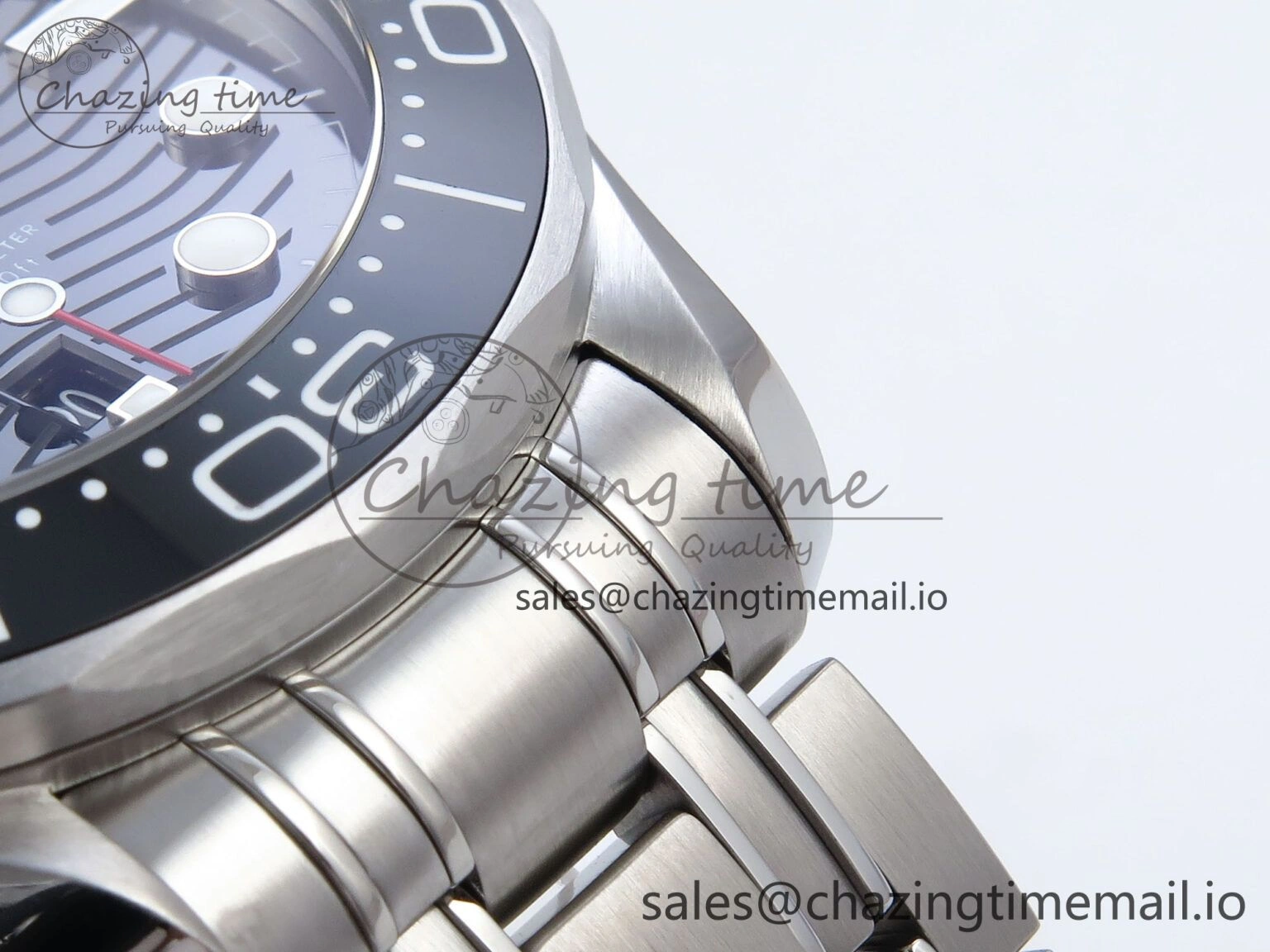 2018 Seamaster Diver 300M VSF 1:1 Best Edition Black Ceramic Black Dial on SS Bracelet A8800 V2