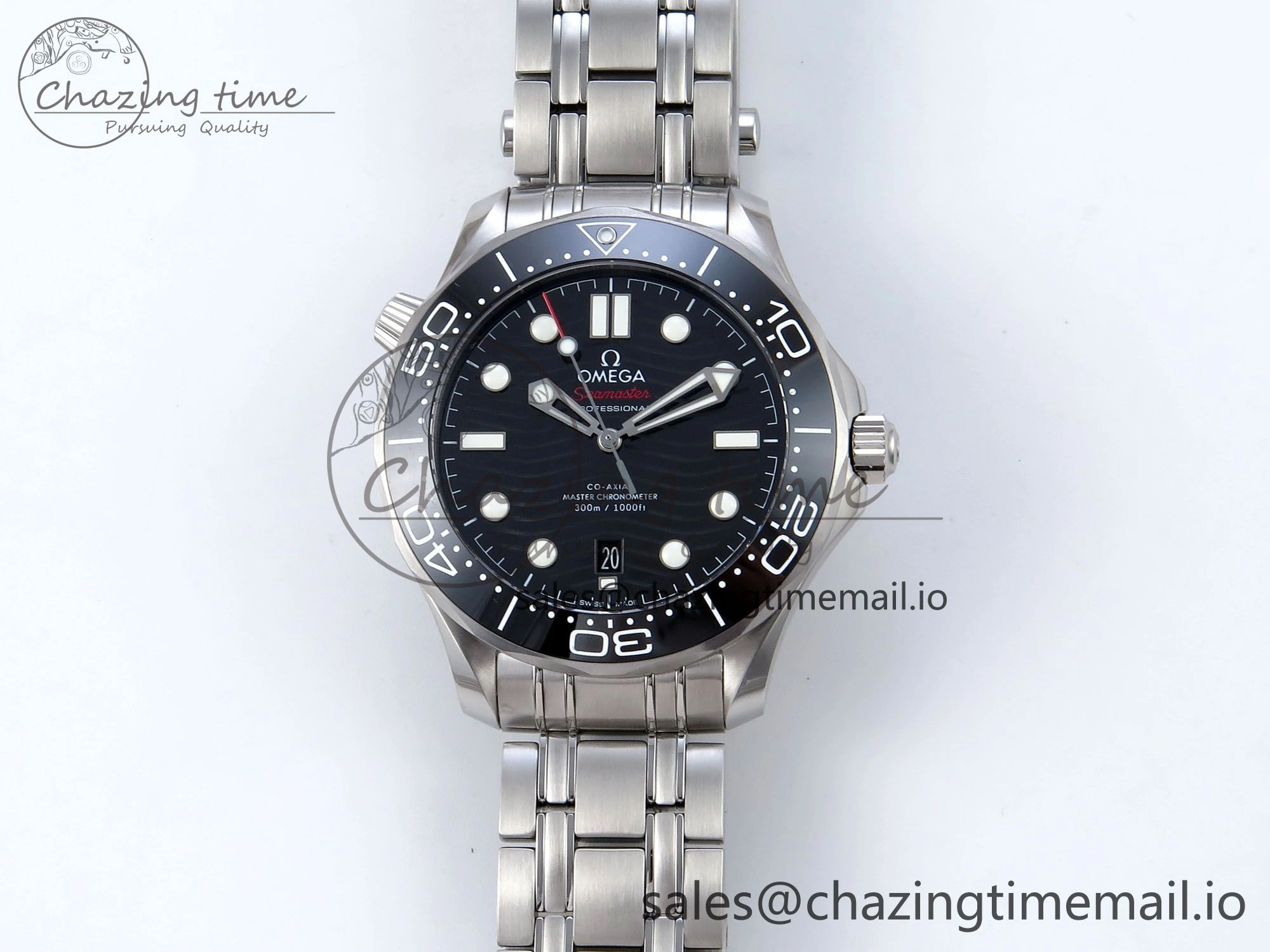 2018 Seamaster Diver 300M VSF 1:1 Best Edition Black Ceramic Black Dial on SS Bracelet A8800 V2