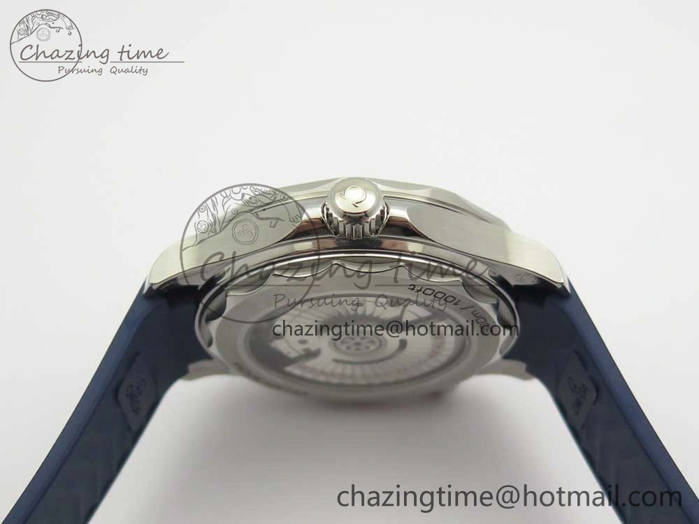 2018 Seamaster Diver 300M VSF 1:1 Best Edition Blue Ceramic Blue Dial on Blue Rubber Strap A8800 V2 (Black Balance Wheel)