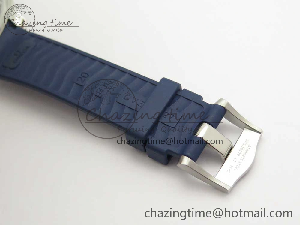 2018 Seamaster Diver 300M VSF 1:1 Best Edition Blue Ceramic Blue Dial on Blue Rubber Strap A8800 V2 (Black Balance Wheel)