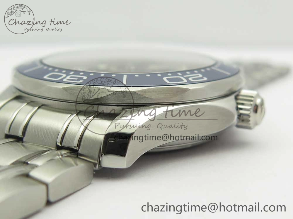 2018 Seamaster Diver 300M VSF 1:1 Best Edition Blue Ceramic Blue Dial on SS Bracelet A8800 V2 (Black Balance Wheel)