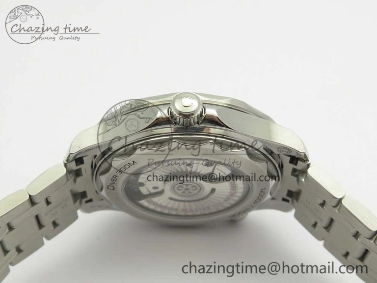2018 Seamaster Diver 300M VSF 1:1 Best Edition Blue Ceramic Gray Dial on SS Bracelet A8800 V2 (Black Balance Wheel)
