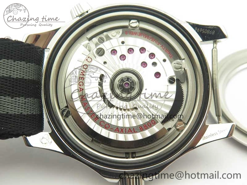 2018 Seamaster Diver 300M VSF Best Edition Black Ceramic Dial on Black Gray Nato Strap A8800