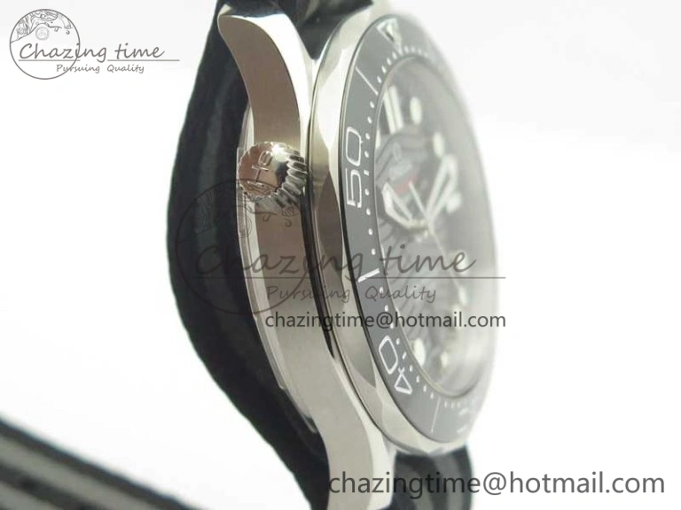 2018 Seamaster Diver 300M VSF Best Edition Black Ceramic Dial on Black Gray Nato Strap A8800