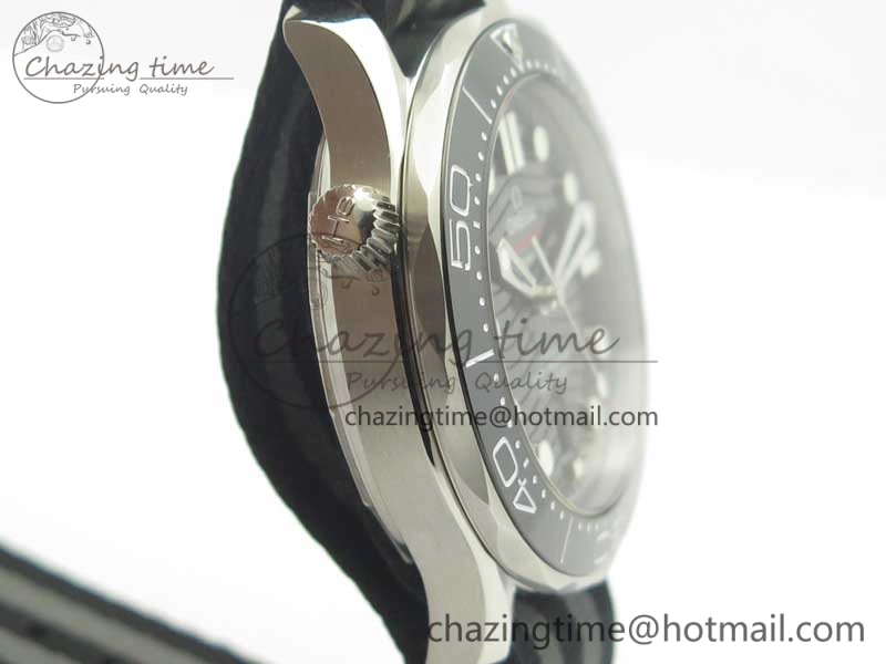 2018 Seamaster Diver 300M VSF Best Edition Black Ceramic Dial on Black Gray Nato Strap A8800