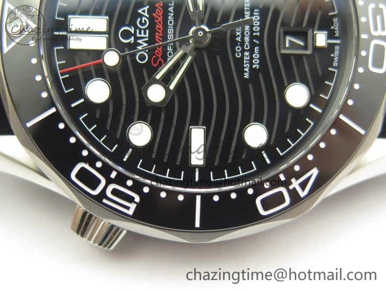 2018 Seamaster Diver 300M VSF Best Edition Black Ceramic Dial on Black Gray Nato Strap A8800