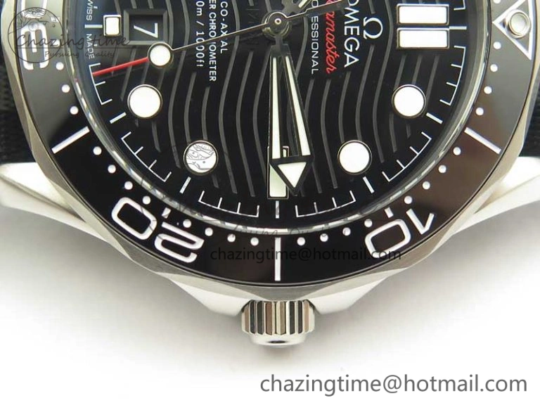 2018 Seamaster Diver 300M VSF Best Edition Black Ceramic Dial on Black Gray Nato Strap A8800