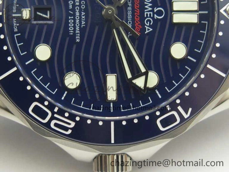 2018 Seamaster Diver 300M VSF Best Edition Blue Ceramic Dial on Blue Red Gray Nato Strap A8800