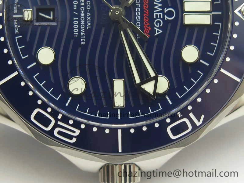 2018 Seamaster Diver 300M VSF Best Edition Blue Ceramic Dial on Blue Red Gray Nato Strap A8800