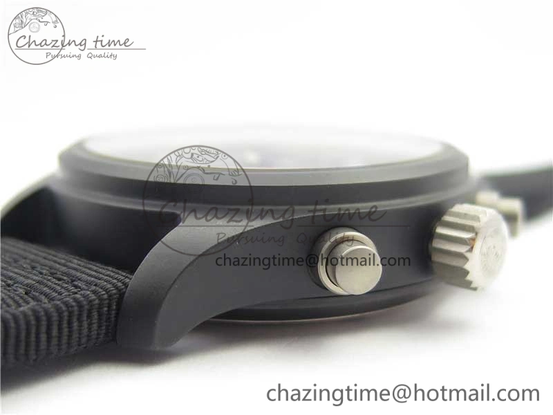 2019 New TOP GUN IW389101 Real Ceramic ZF 1:1 Best Edition on Black Nylon Strap A7750