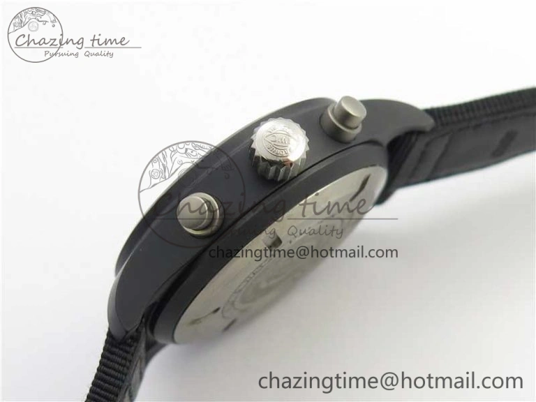 2019 New TOP GUN IW389101 Real Ceramic ZF 1:1 Best Edition on Black Nylon Strap A7750