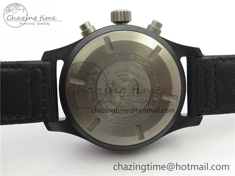 2019 New TOP GUN IW389101 Real Ceramic ZF 1:1 Best Edition on Black Nylon Strap A7750