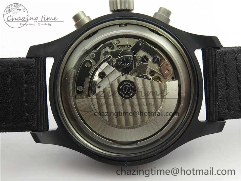 2019 New TOP GUN IW389101 Real Ceramic ZF 1:1 Best Edition on Black Nylon Strap A7750