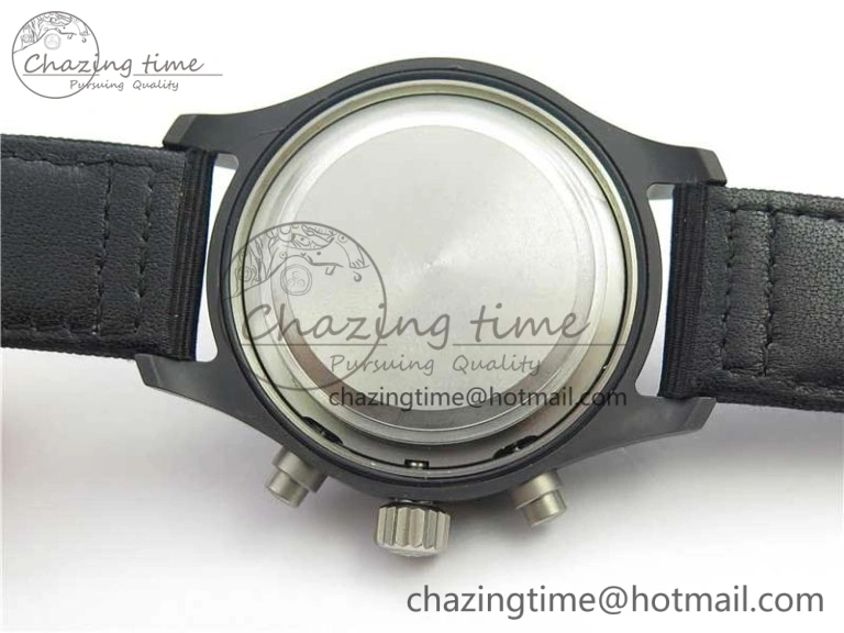 2019 New TOP GUN IW389101 Real Ceramic ZF 1:1 Best Edition on Black Nylon Strap A7750
