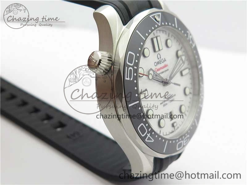 2019 Seamaster Diver 300M OMF Best Edition Black Ceramic White Dial on Black Rubber Strap A8800