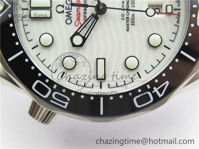 2019 Seamaster Diver 300M OMF Best Edition Black Ceramic White Dial on Black Rubber Strap A8800