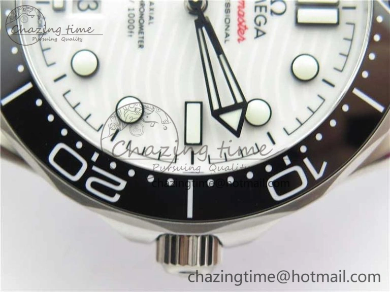 2019 Seamaster Diver 300M OMF Best Edition Black Ceramic White Dial on Black Rubber Strap A8800