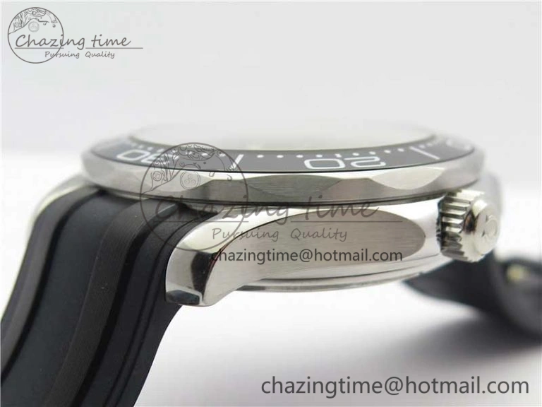 2019 Seamaster Diver 300M OMF Best Edition Black Ceramic White Dial on Black Rubber Strap A8800