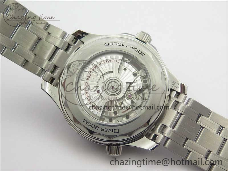 2019 Seamaster Diver 300M SS VSF 1:1 Best Edition Black Bezel White Dial on SS Bracelet A8800
