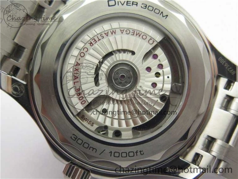 2019 Seamaster Diver 300M SS VSF 1:1 Best Edition Black Bezel White Dial on SS Bracelet A8800