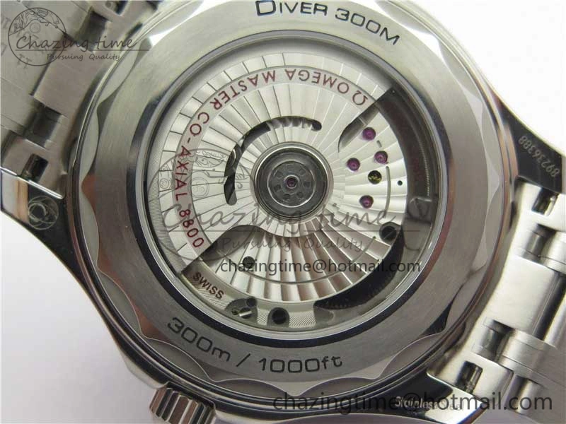 2019 Seamaster Diver 300M SS VSF 1:1 Best Edition Black Bezel White Dial on SS Bracelet A8800