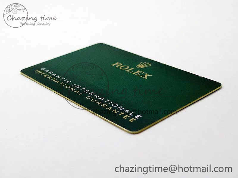 2020 Custom Made Rolex Warranty Card with Anti-Forgery Crown and Fluorescent Label