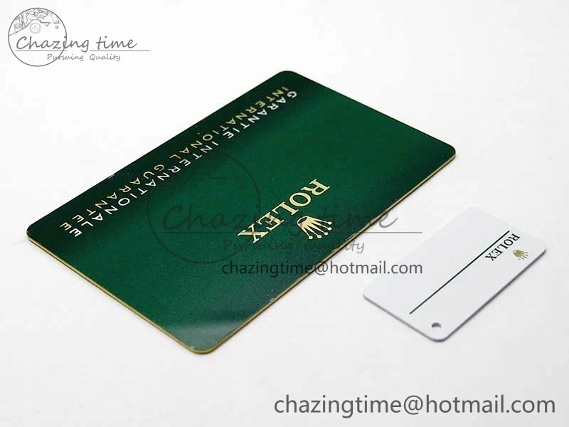 2020 Custom Made Rolex Warranty Card with Anti-Forgery Crown and Fluorescent Label