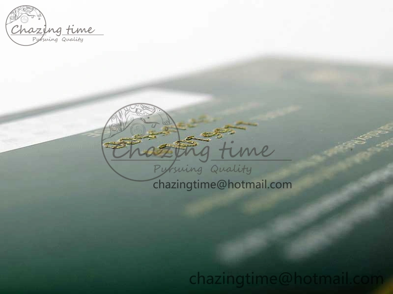 2020 Custom Made Rolex Warranty Card with Anti-Forgery Crown and Fluorescent Label