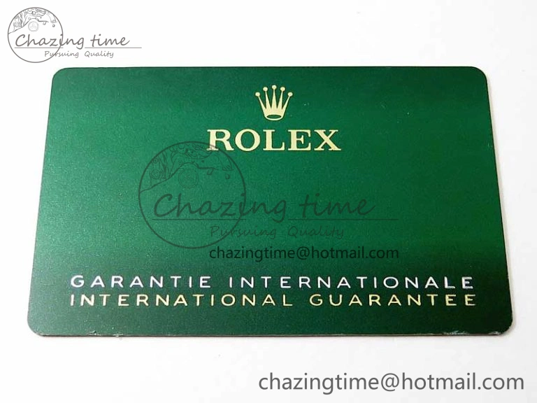 2020 Custom Made Rolex Warranty Card with Anti-Forgery Crown and Fluorescent Label