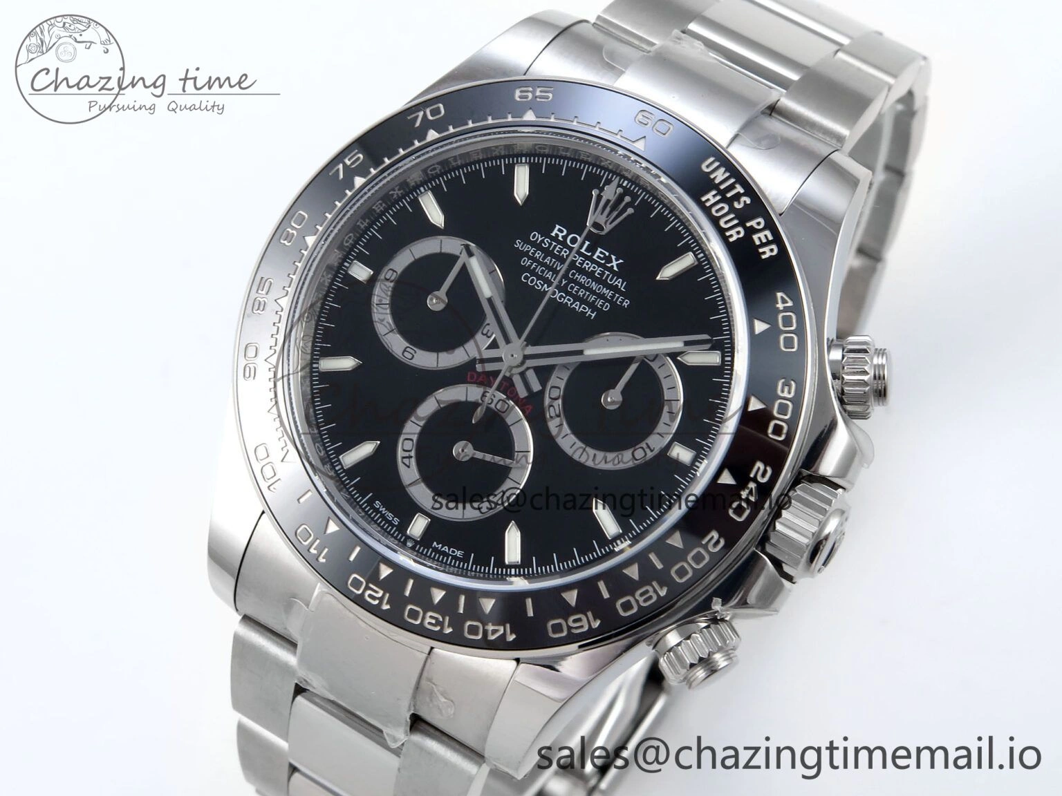 2023 Daytona 126500 AR+F 1:1 Best Edition 904L SS Case and Bracelet Black Dial SA4131