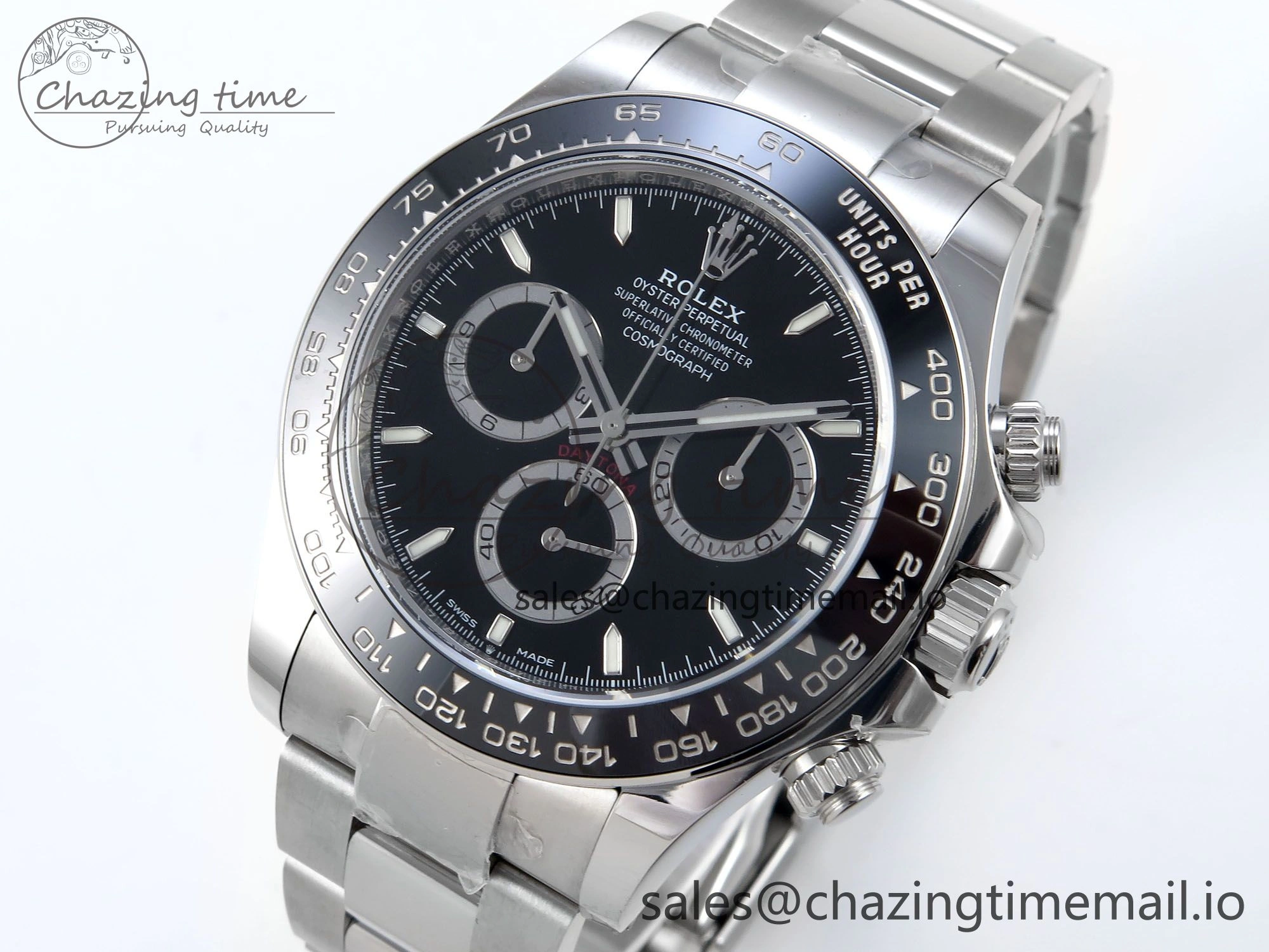 2023 Daytona 126500 AR+F 1:1 Best Edition 904L SS Case and Bracelet Black Dial SA4131