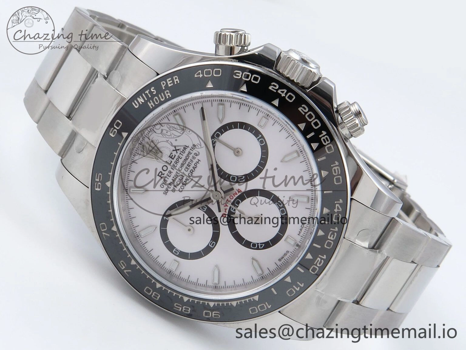 2023 Daytona 126500 AR+F 1:1 Best Edition 904L SS Case and Bracelet White Dial SA4131
