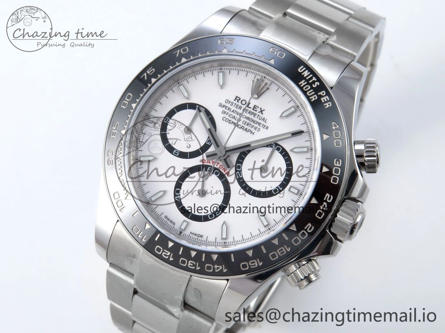 2023 Daytona 126500 AR+F 1:1 Best Edition 904L SS Case and Bracelet White Dial SA4131