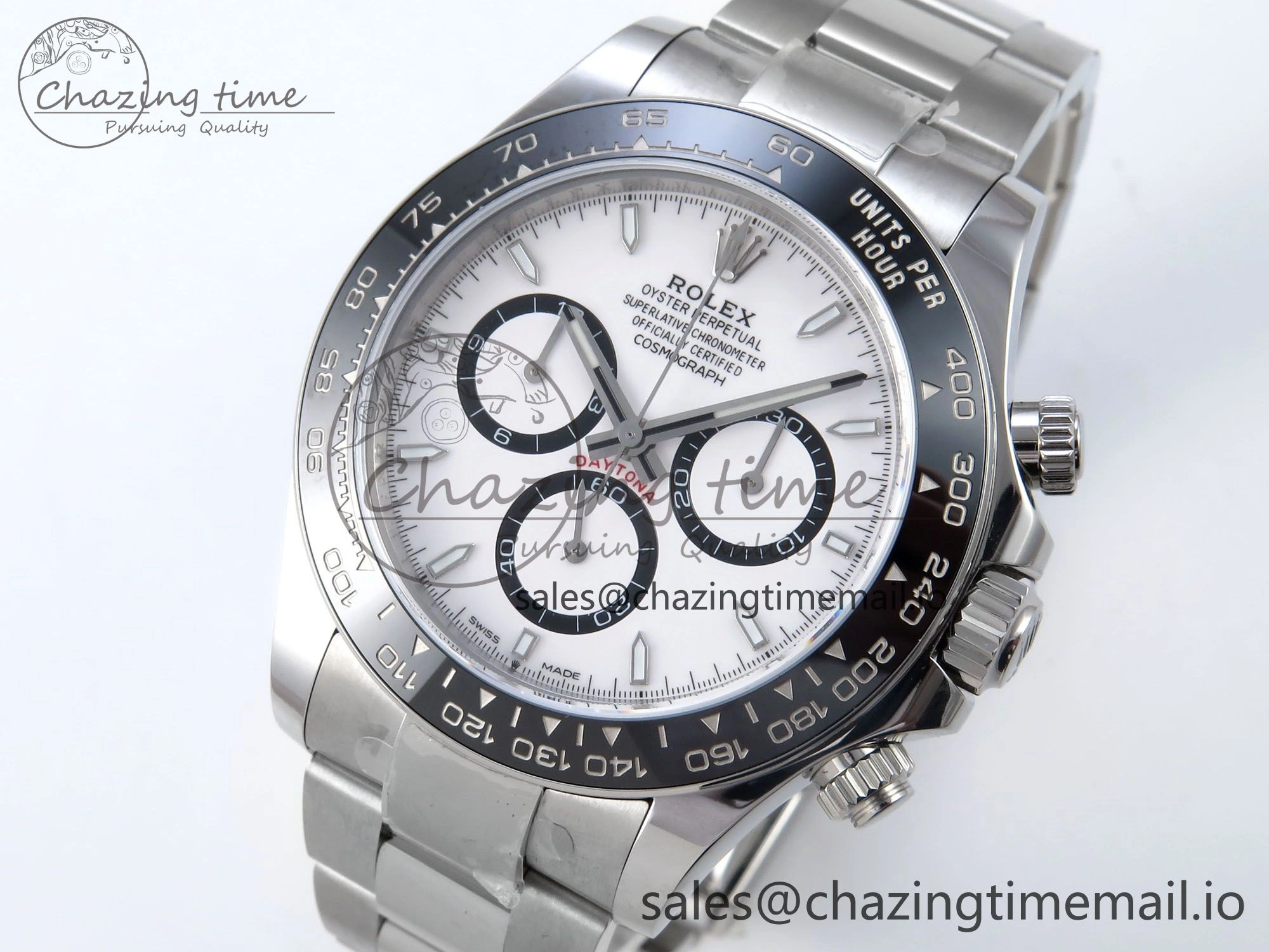 2023 Daytona 126500 AR+F 1:1 Best Edition 904L SS Case and Bracelet White Dial SA4131