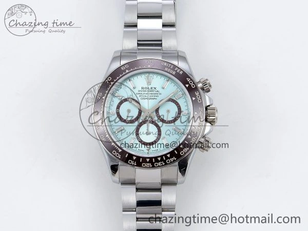 2023 Daytona 126506 QF 1:1 Best Edition 904L Steel Ice Blue Crystal Dial on SS Bracelet SA4131 (Gain Weight)
