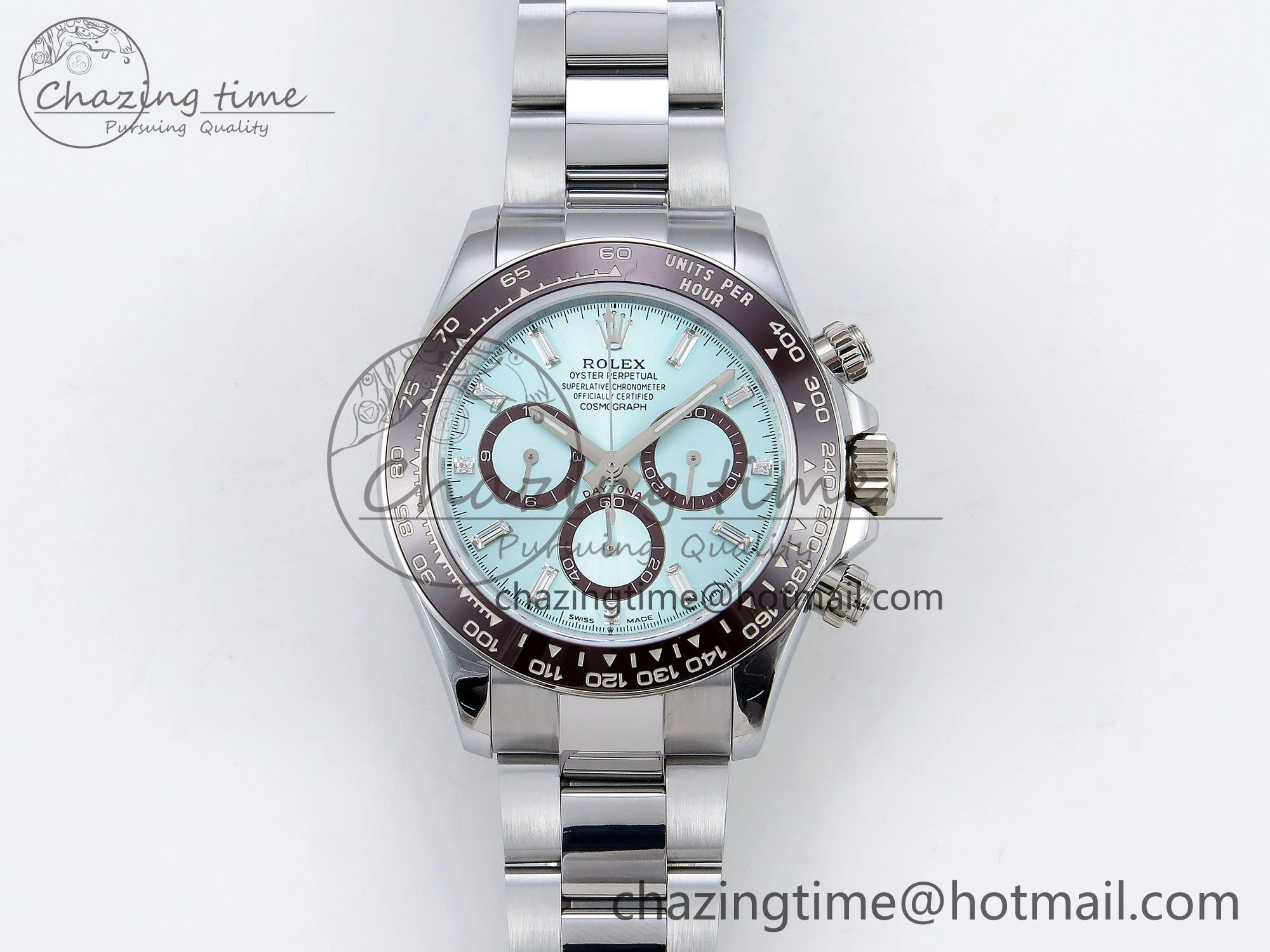 2023 Daytona 126506 QF 1:1 Best Edition 904L Steel Ice Blue Crystal Dial on SS Bracelet SA4131 (Gain Weight)