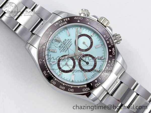 2023 Daytona 126506 QF 1:1 Best Edition 904L Steel Ice Blue Crystal Dial on SS Bracelet SA4131 (Gain Weight)