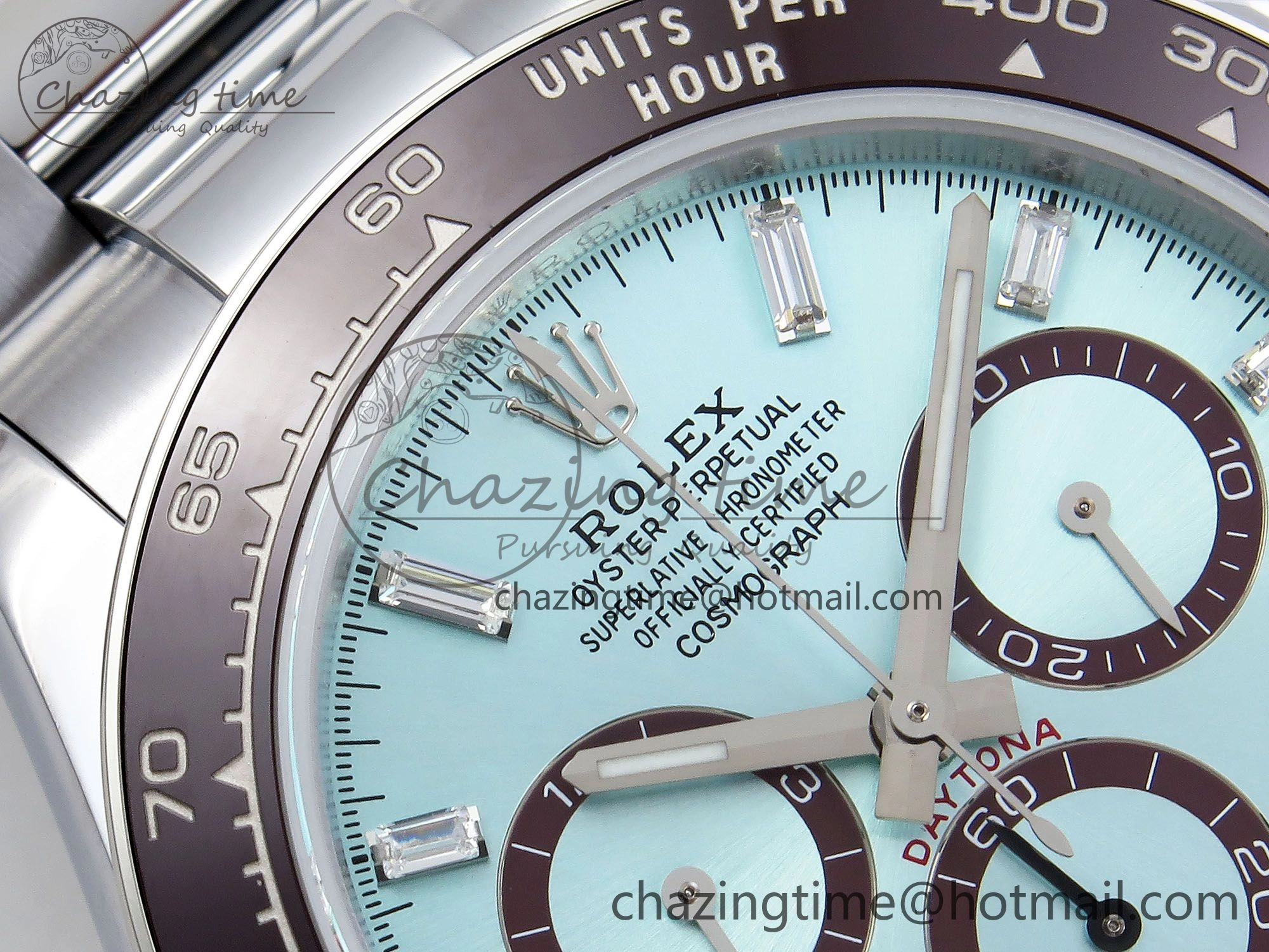 2023 Daytona 126506 QF 1:1 Best Edition 904L Steel Ice Blue Crystal Dial on SS Bracelet SA4131 (Gain Weight)