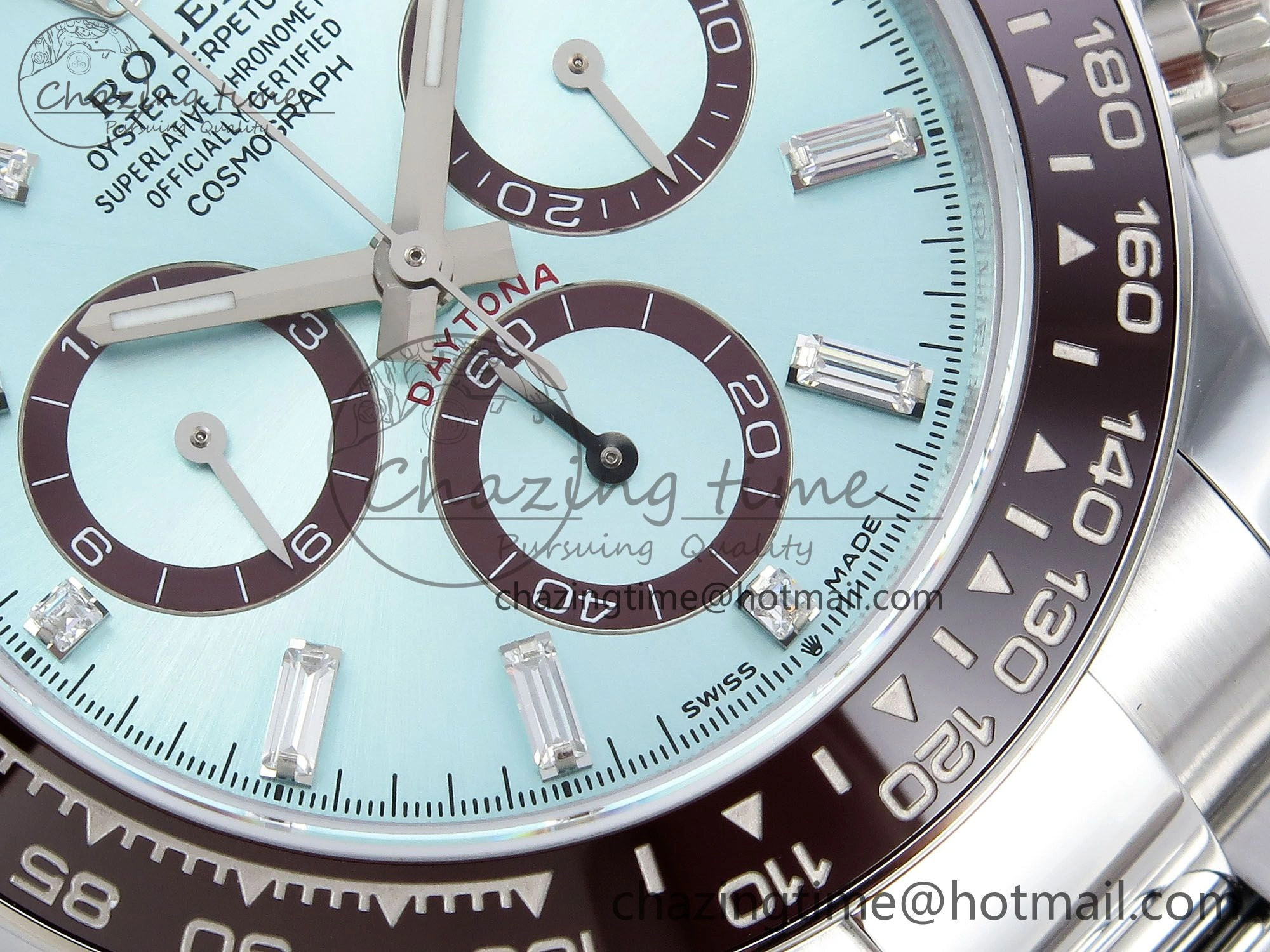 2023 Daytona 126506 QF 1:1 Best Edition 904L Steel Ice Blue Crystal Dial on SS Bracelet SA4131 (Gain Weight)