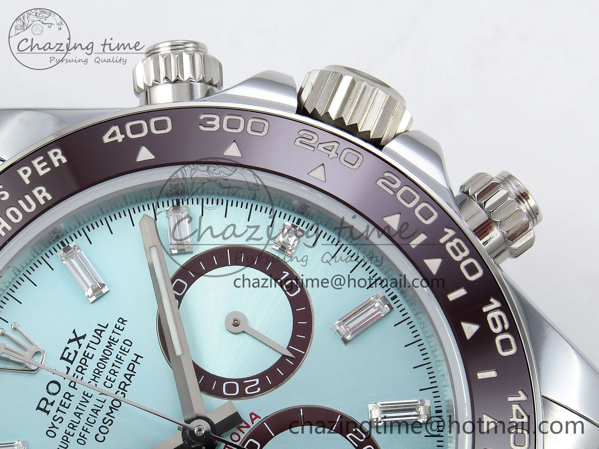 2023 Daytona 126506 QF 1:1 Best Edition 904L Steel Ice Blue Crystal Dial on SS Bracelet SA4131 (Gain Weight)
