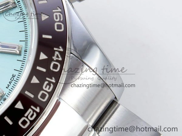 2023 Daytona 126506 QF 1:1 Best Edition 904L Steel Ice Blue Crystal Dial on SS Bracelet SA4131 (Gain Weight)