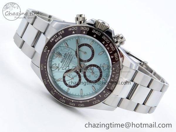 2023 Daytona 126506 QF 1:1 Best Edition 904L Steel Ice Blue Dial on SS Braclet SH4131 (Gain Weight)