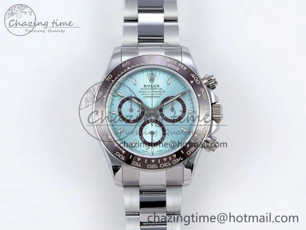 2023 Daytona 126506 QF 1:1 Best Edition 904L Steel Ice Blue Dial on SS Braclet SH4131 (Gain Weight)