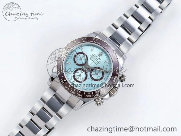 2023 Daytona 126506 QF 1:1 Best Edition 904L Steel Ice Blue Dial on SS Braclet SH4131 (Gain Weight)
