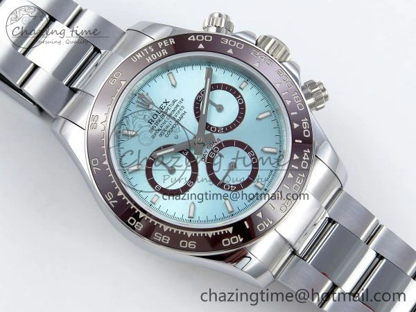 2023 Daytona 126506 QF 1:1 Best Edition 904L Steel Ice Blue Dial on SS Braclet SH4131 (Gain Weight)