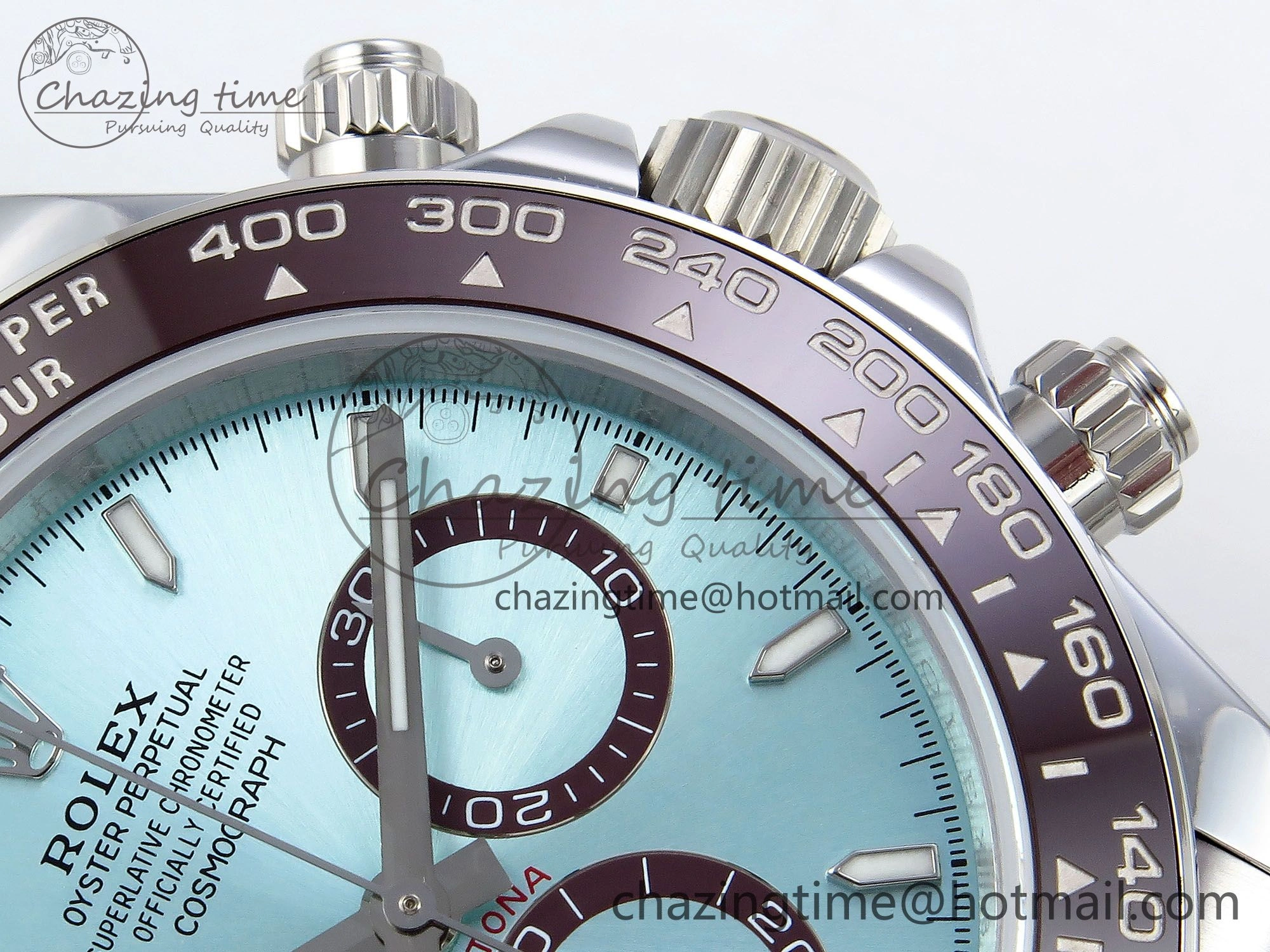 2023 Daytona 126506 QF 1:1 Best Edition 904L Steel Ice Blue Dial on SS Braclet SH4131 (Gain Weight)