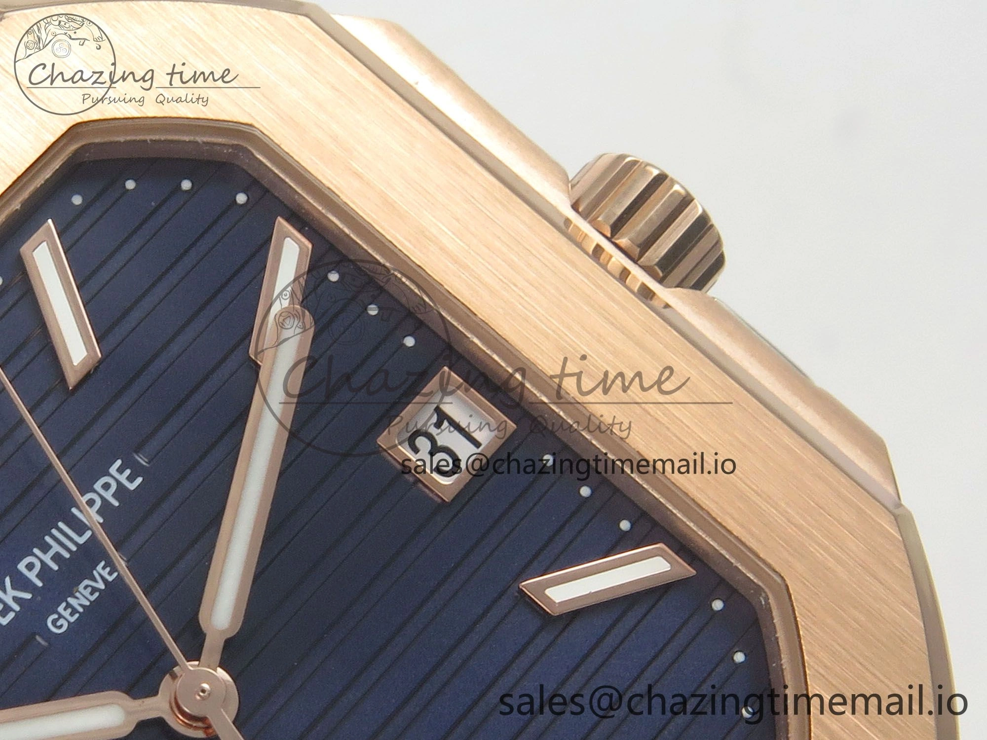 2025 Cubitus GRF 1:1 Best Edition Blue Dial on SS RG Bracelet MY9015 Mod to A330 Super Clone movement