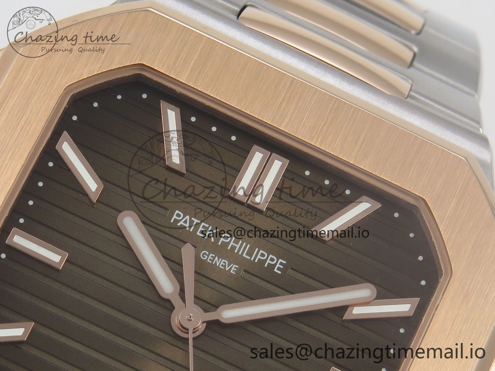 2025 Cubitus GRF 1:1 Best Edition Brown Dial on SS RG Bracelet MY9015 Mod to A330 Super Clone movement