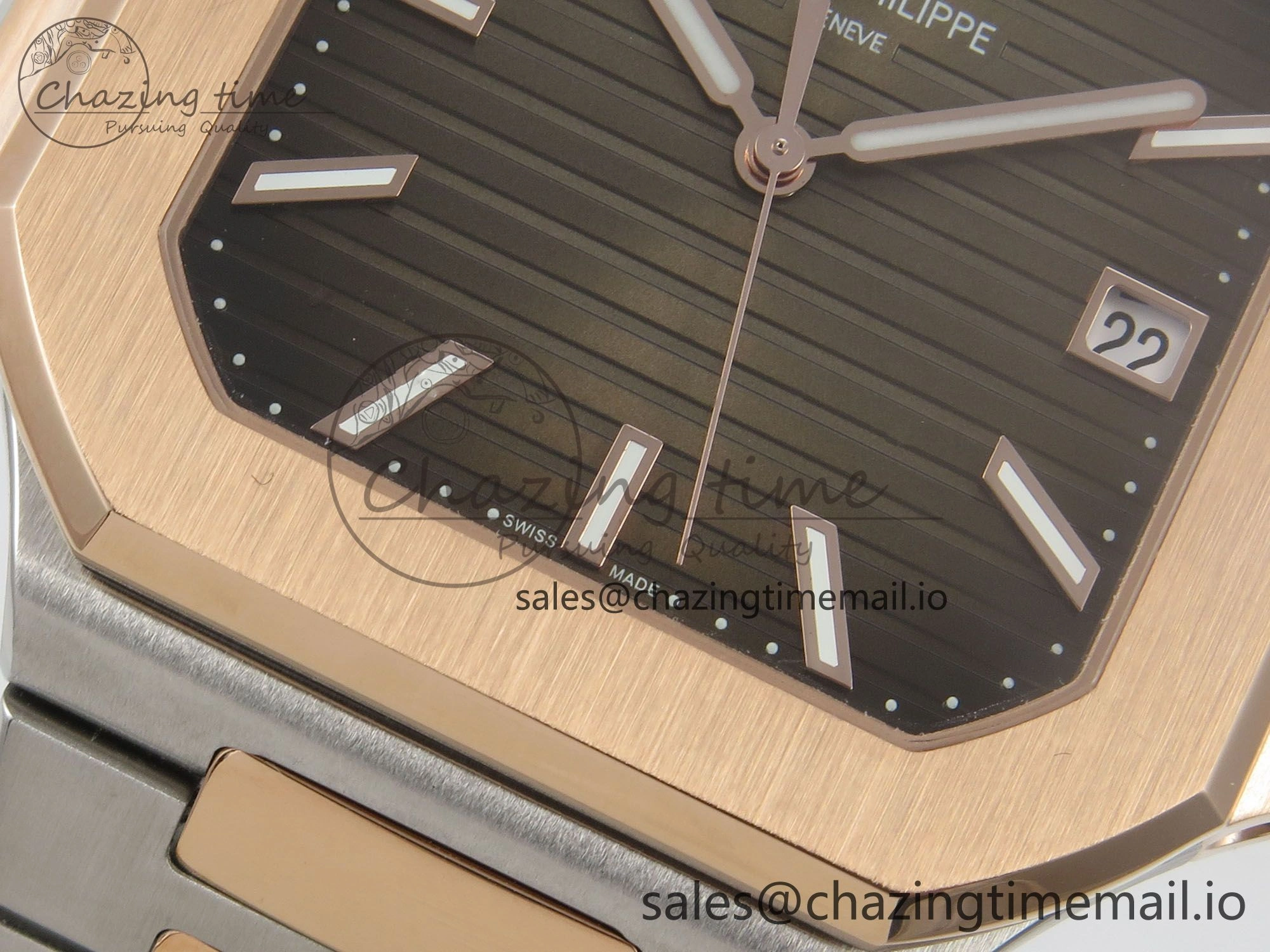 2025 Cubitus GRF 1:1 Best Edition Brown Dial on SS RG Bracelet MY9015 Mod to A330 Super Clone movement