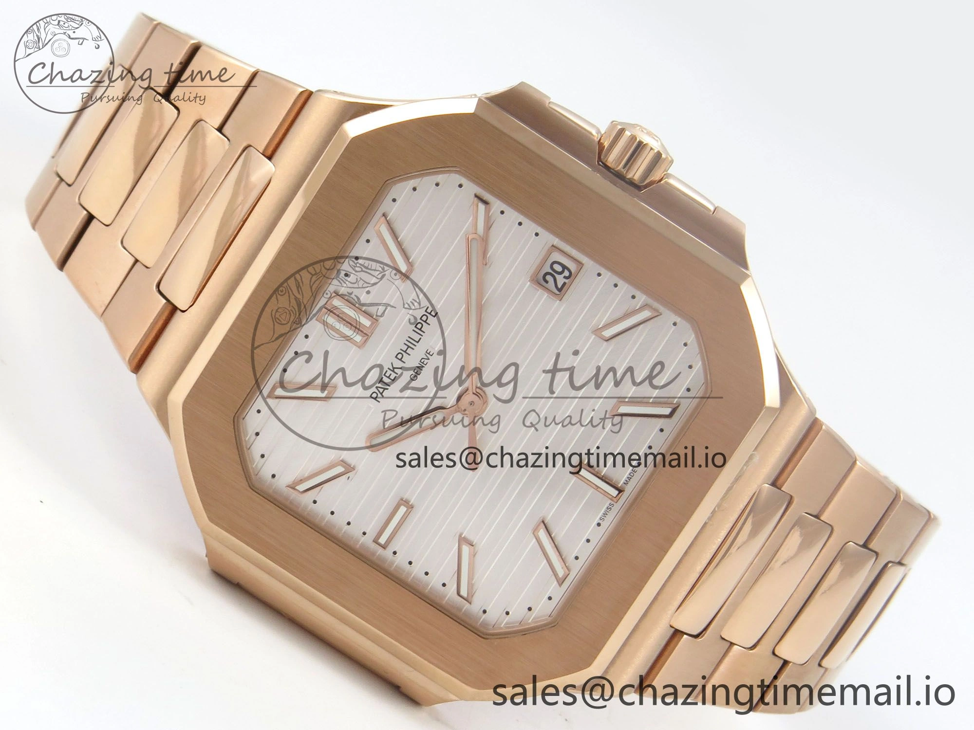 2025 Cubitus GRF 1:1 Best Edition Silver White Dial on RG Bracelet MY9015 Mod to A330 Super Clone movement